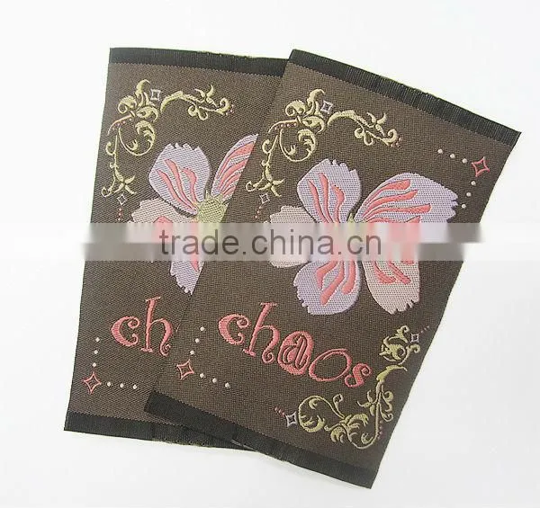 High Density Damask Woven Main Label for Jeans