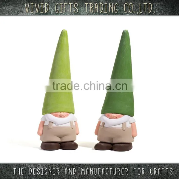 Cute Ceramic Dwarf With Long Hat Standing for Custom Garden Decoration photo-2