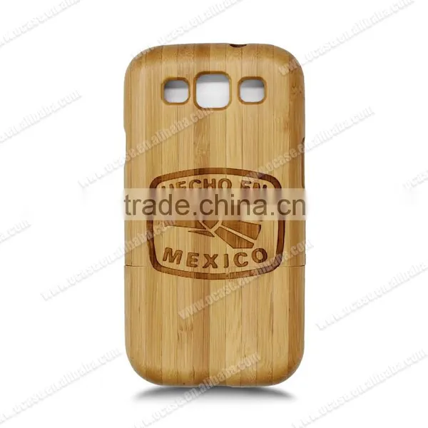 High Quality Laser Engraving Multiple Wood Phone Case Two Parts Case for Samsung Galaxy S3 photo-3