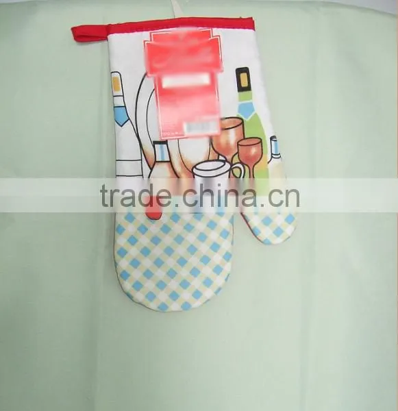 Top Selling Products in Printed Cotton Kitchen Oven Mitts Pigment Printing Glove Wholesale photo-3
