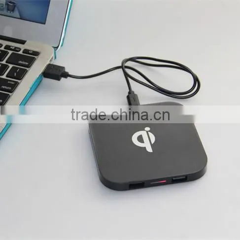 QI Wireless Mobile Phone Battery Charger With Two Usb Output photo-2