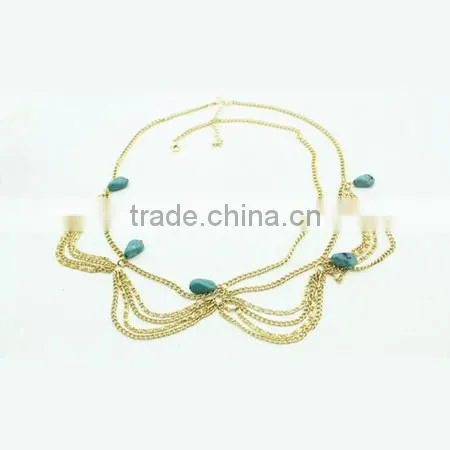 Women Birthday Gift Alloy Chain,tophus Beads Indian Hair Jewelry,head Accessory photo-2