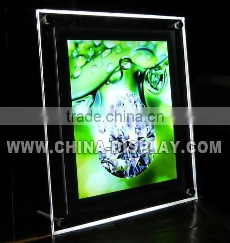 High Quality Advertising Product Acrylic Sign Board Crystal Led Display Box photo-2