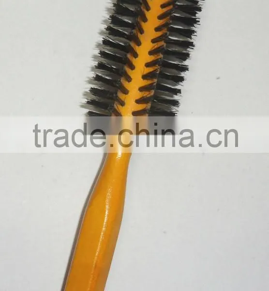 Square Handle Round Head Wooden Hair Brush