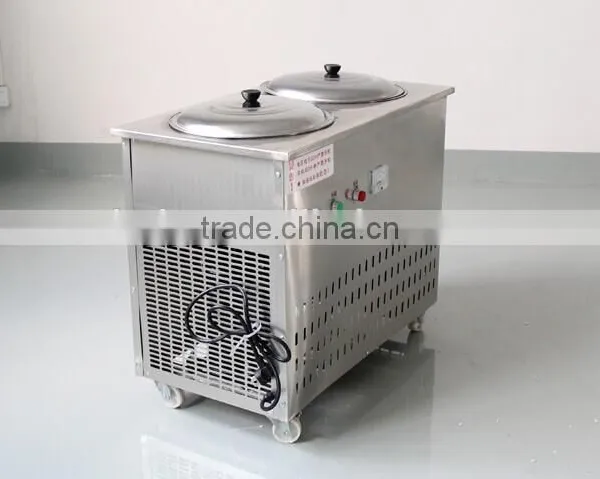 Newest Double Pan Rolling Fry Ice Cream Machine for Sale photo-4
