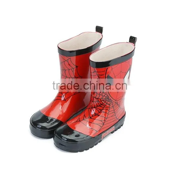 Cheap OEM Cartoon Printing Fashion Kids Rubber Rain Boots