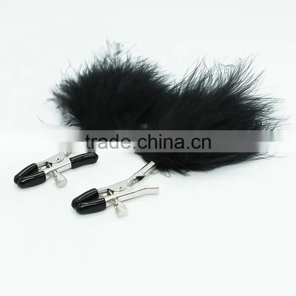 SEX LADIES NIPPLE CLAMPS WITH FEATHER ADULT SEX TOYS WOMAN NIPPLE CLAMPS NIPPLE VANINA CLAMPS SEX WHOLESALE NIPPLE CLAMPS photo-2