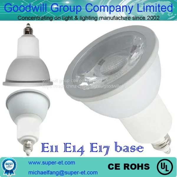 AC85-265V 3Вт алюминиевый прожектор COB LED GU10 E11 E14 E17 3000K 5000K 6500K photo-3