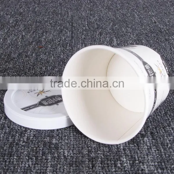 White Disposable Frozen Yogurt/dessert/muffin Paper Bowl Logo Print . photo-2