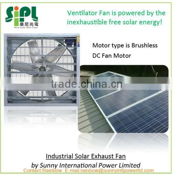 Vent Tool Large Scale Solar Panel Innovative Wall Mounted Industrial Negative Exhaust Fan photo-3