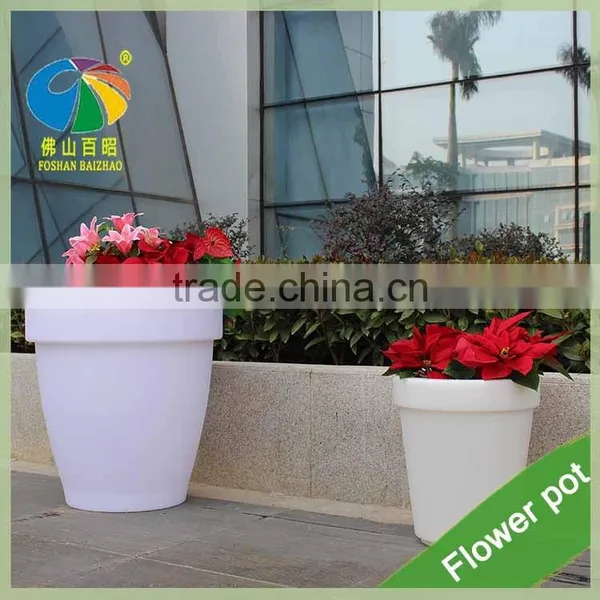 Big Tall Solar Light Garden Planters Flower Pot Plant Pots Home Finishes Interior Decor Gardening Decor photo-3