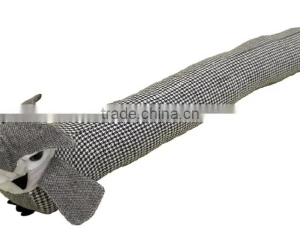 Store More Decorative Grey Plaid Animal Stuffed Door Stops photo-2