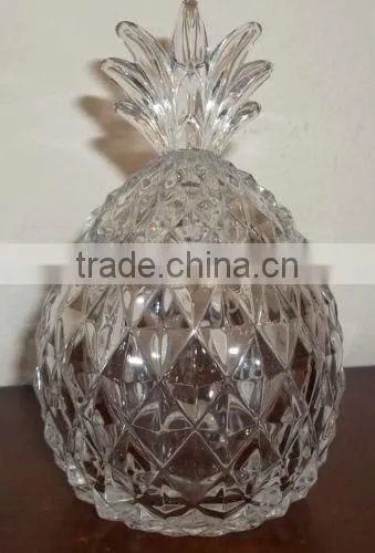 Hand Press Pineapple Glass Jar