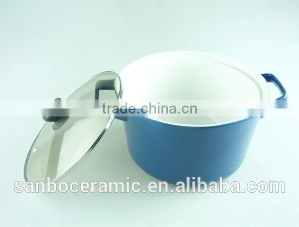 Fashion New Design Porcelain Tureen, Blue Ceramic Tureen With Glass Lid,double Ear Tureens photo-3