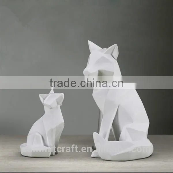 Stylish Resin White Animal Statue Modern Home Decoration photo-3