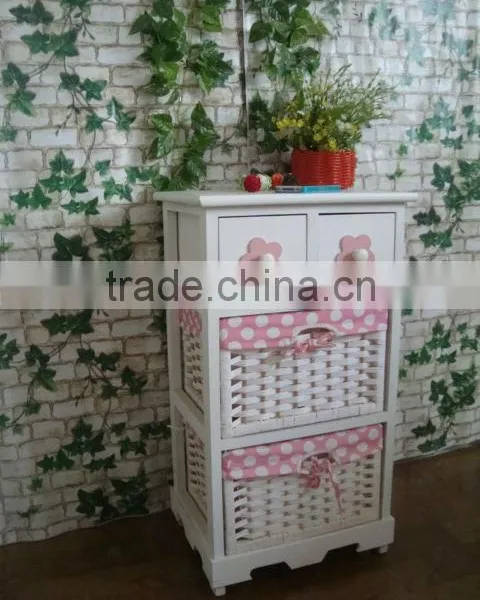 Bedside Cabinet Europe Style White Laundry Cabinet With Pink Drawers Cute Wooden White Wicker Cabinet