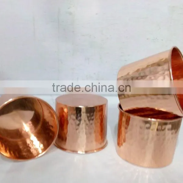 BPA FREE 100% 16 OZ HAMMERED FINISH COPPER DRINKING CUP FOR MOSCOW MULE
