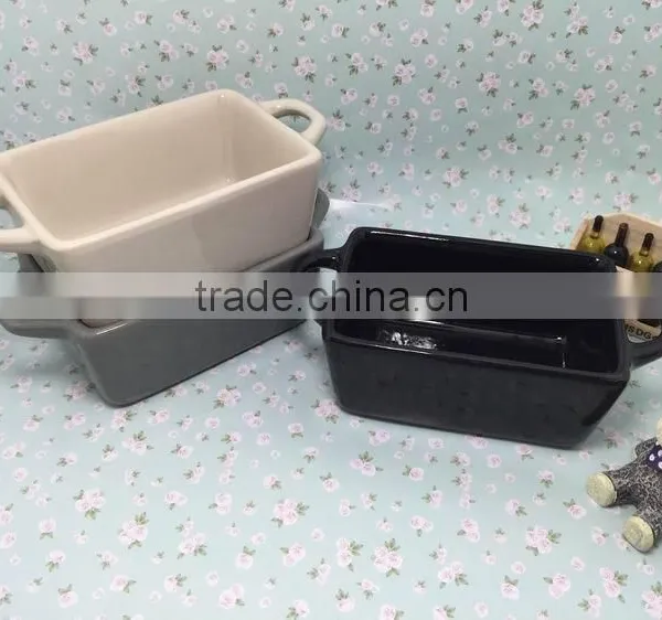 2015 Stocked Cheap Daily Use Colored Square Porcelain Bakeware Plate photo-3