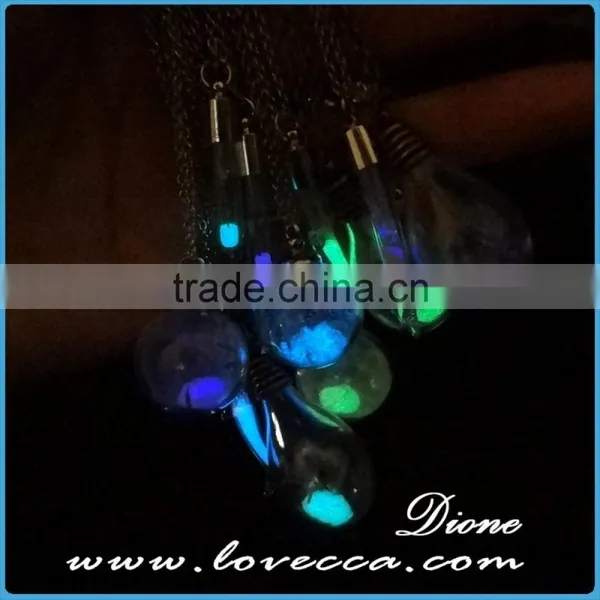 Newest Design Bulb Glowing Pendant Necklace , Glass Jewelry Glow in the Dark photo-6