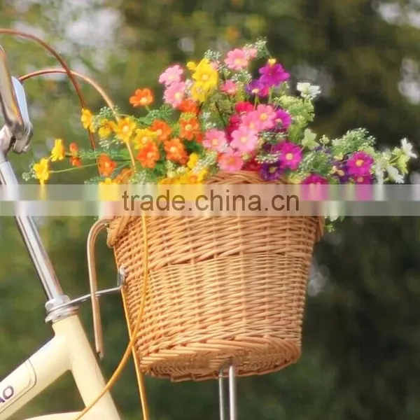 Hot Sale Easy Carry Removable Handmade Wicker Bicycle Baskets Wholesale Bike Basket photo-2