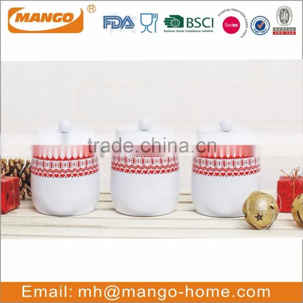 Christmas Steel Metal Biscuit Storage Canister Sets photo-6