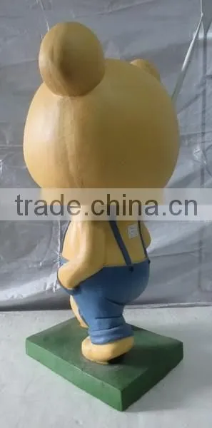 Home Decoration Fiberglass Life Size Garden Bear Statue photo-4