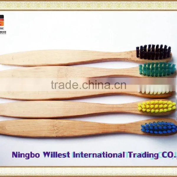Natural Bamboo Toothbrush With Customise Color Bristle photo-3