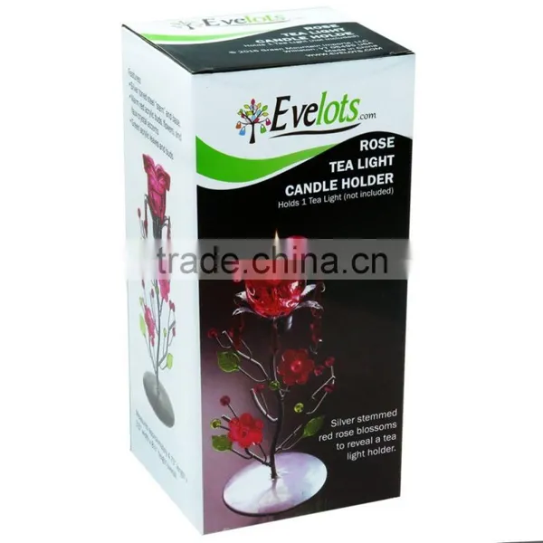 Red Rose Tea Candle Holder Stand Candleholder photo-4