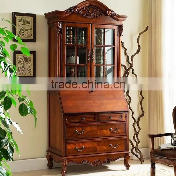 Vintage English Regina Style Office Writing Desk Made of Solid Wood BF11-08223b photo-6
