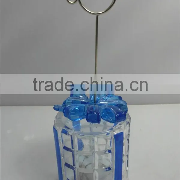 High Quality Hot Sale Acrylic Led Christmas Decor Name Card Holder With Mini Gift Box photo-3