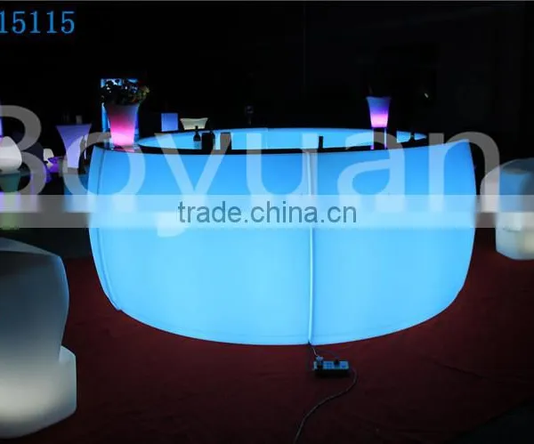 Translucent Solid Surface Luminous Led Bar Table Design photo-3