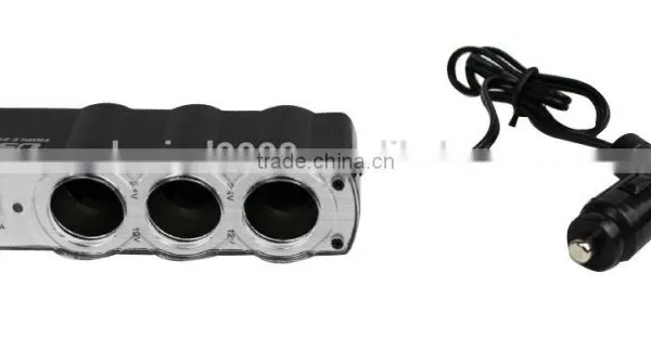 12V/24V Car Cigarette Lighter Three Socket photo-3