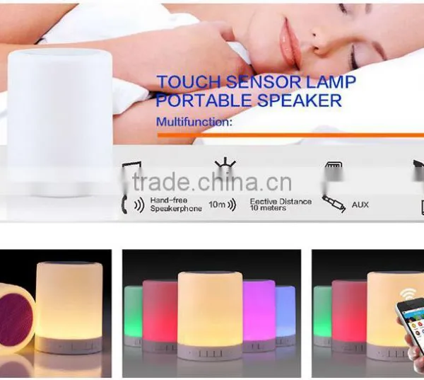MP3 Player Portable Led Touch Sensor Table Lamp With Mini Bluetooth Speaker photo-6