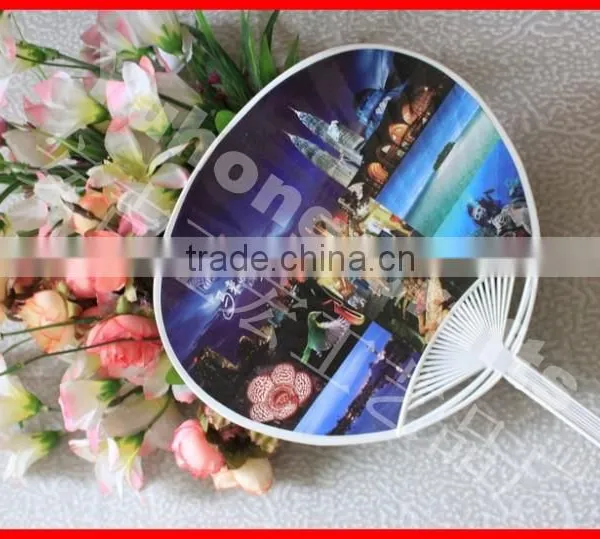 ECO-friendly pp Paper Fan With Long Handle photo-2