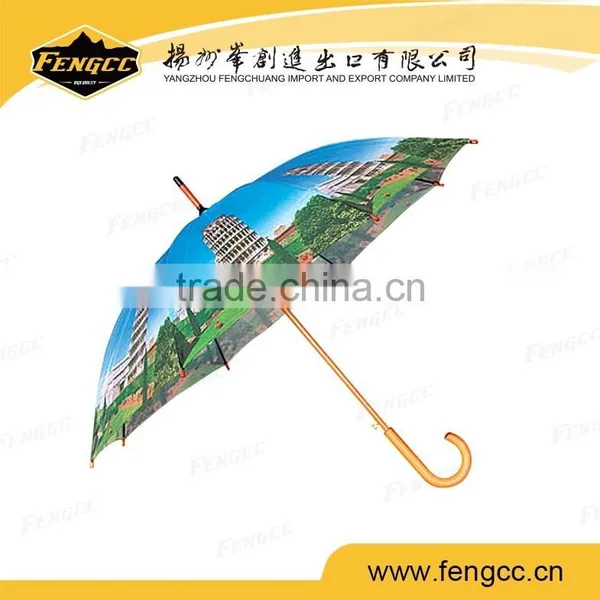 Hot Sale Custom Wooden Print Umbrella photo-6
