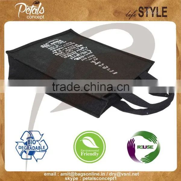 Three Bottle Jute Bag for Wine Shopping photo-3
