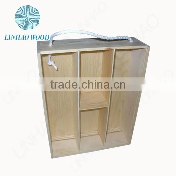 2 Bottles Wooden Wine Bottle Packaging Box photo-2