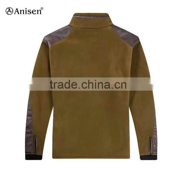 China Factory Wholesale Men Cheap Polar Fleece 100% Polyester Jacket Winter Coat photo-2