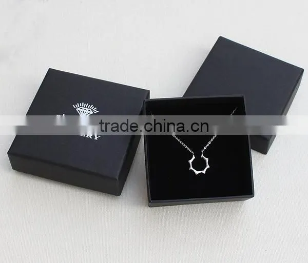 Eco-friendly Black Jewelry PU Leather Box With Sponge Inside Logo Printed PU Jewelry Box Gifts Cheap Jewelry Box photo-5
