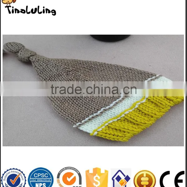 NPT65 Tinaluling 100% Woolen Gray and Yellow 2 Pcs Newborn Photography Props for Baby photo-3