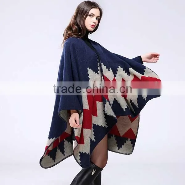 2017 New Western Wind Women Scarf Hand-sewn Twill Jacquard Imitated Cashmere Material Printed Women Cloak photo-2