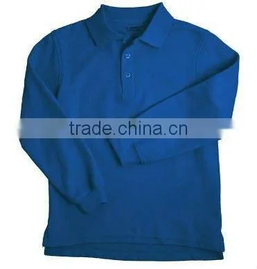 Long Sleeve Uniform Children Garment With T/C Pique Fabric