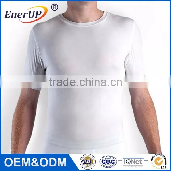 Mens Gym Sweat Proof Crew Neck Undershirts photo-4