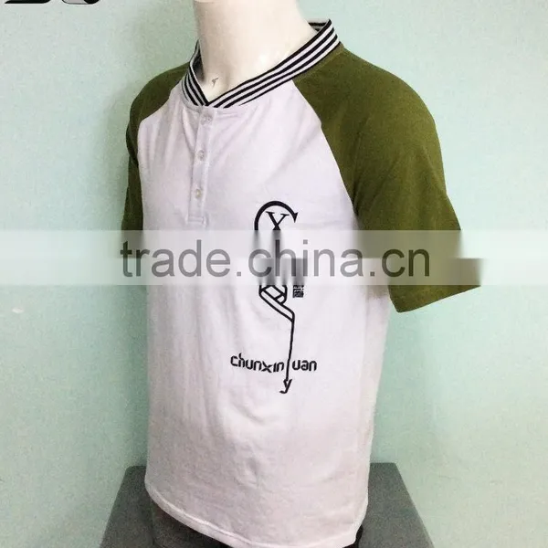 2016 JXY Hit Color T-shirt With Strip Collar For Man photo-2
