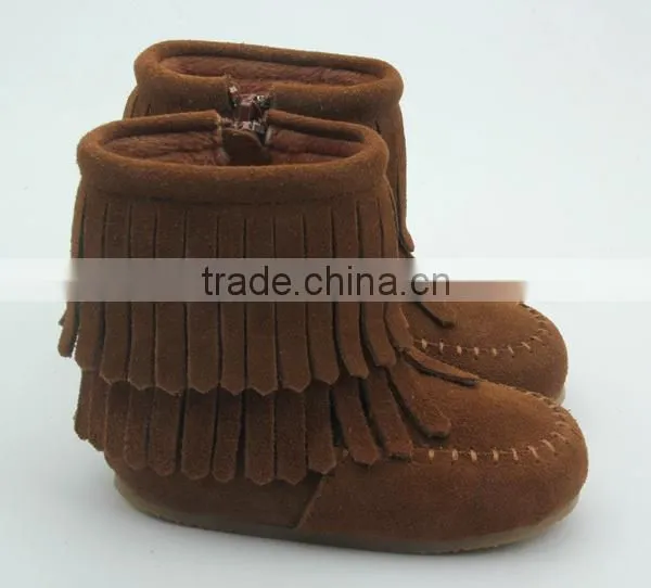 Baby Moccasins Winter Snow Long Tassel Kids Boots Wholesale photo-2