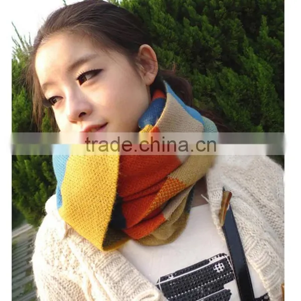 High Quality Colorful Stripe Long 180cn Wool Women Autumn and Winter Wear Rainbow Knit Scarf Fashion photo-5