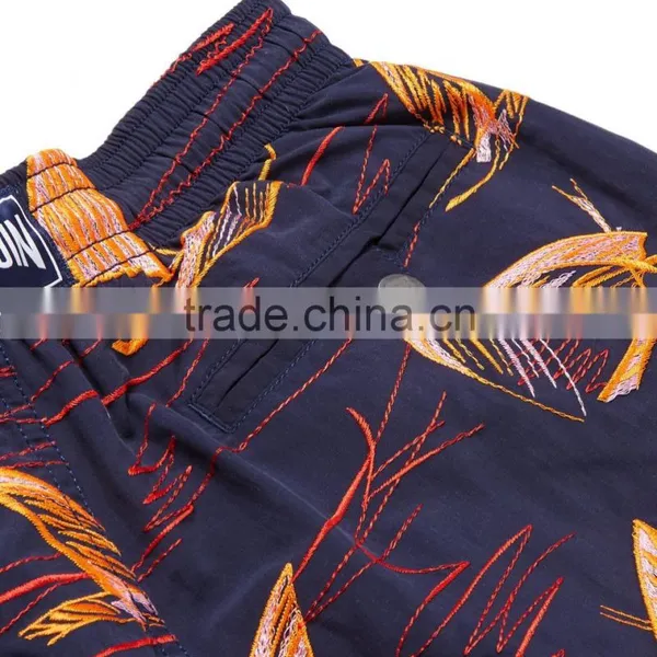 2017 Hot Sale Summer Shorts Men Beach Mid-Length Embroidered Custom Made 100% Nylon Swim Shorts Wholesale photo-5