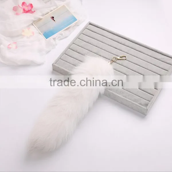 New Fox Fur Fur Imports 40cm Real Hair Fox Hair Tail Multi-color Color Bag Pendant Wholesale photo-3