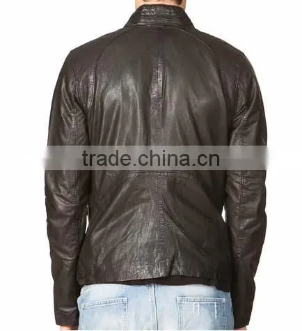Bike Leather Jacket Hight Quality Sheep Skin Slim Fit photo-3