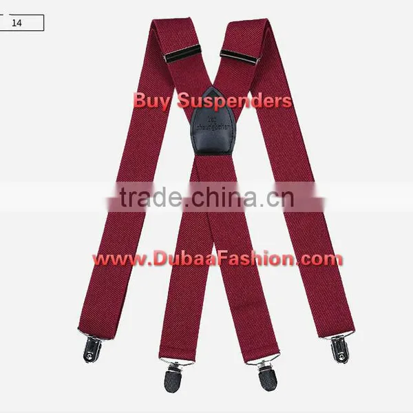 1.5" Wide Solid Color Mens Suspender X Type Undergarment Suspender Brace Casual Business photo-6